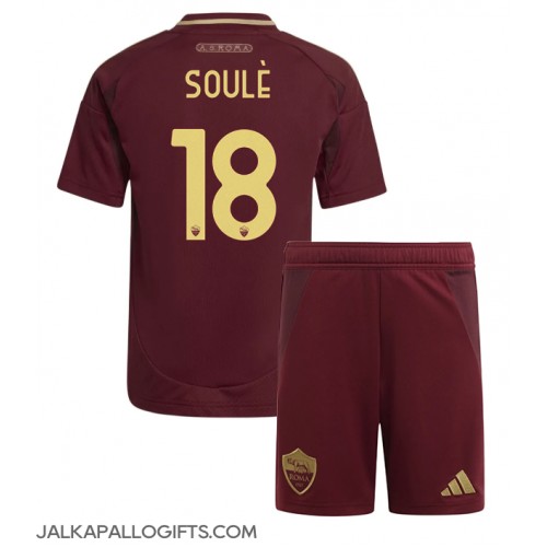 AS Roma Matias Soule #18 Koti Peliasu Lasten 2024-25 Lyhythihainen (+ Lyhyet housut)